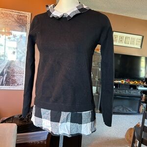 Black/ plaid sweater